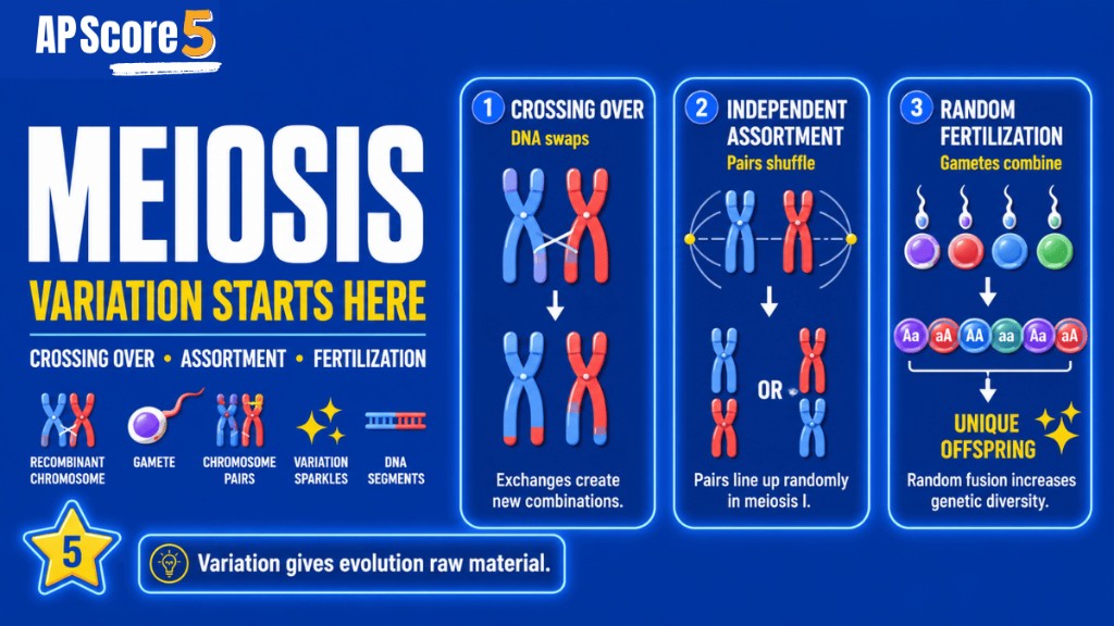 Meiosis creates variation