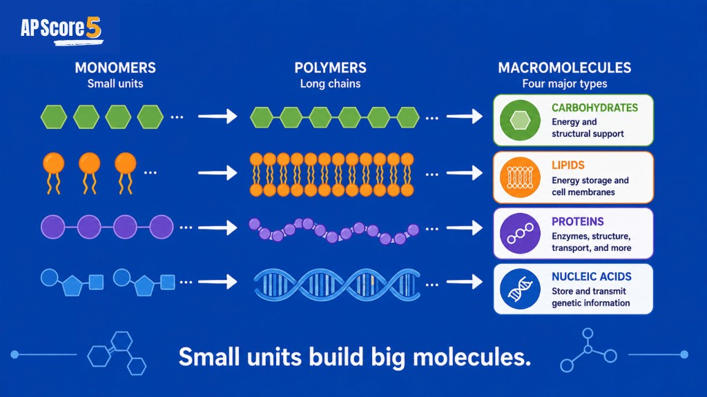 Monomers to macromolecules