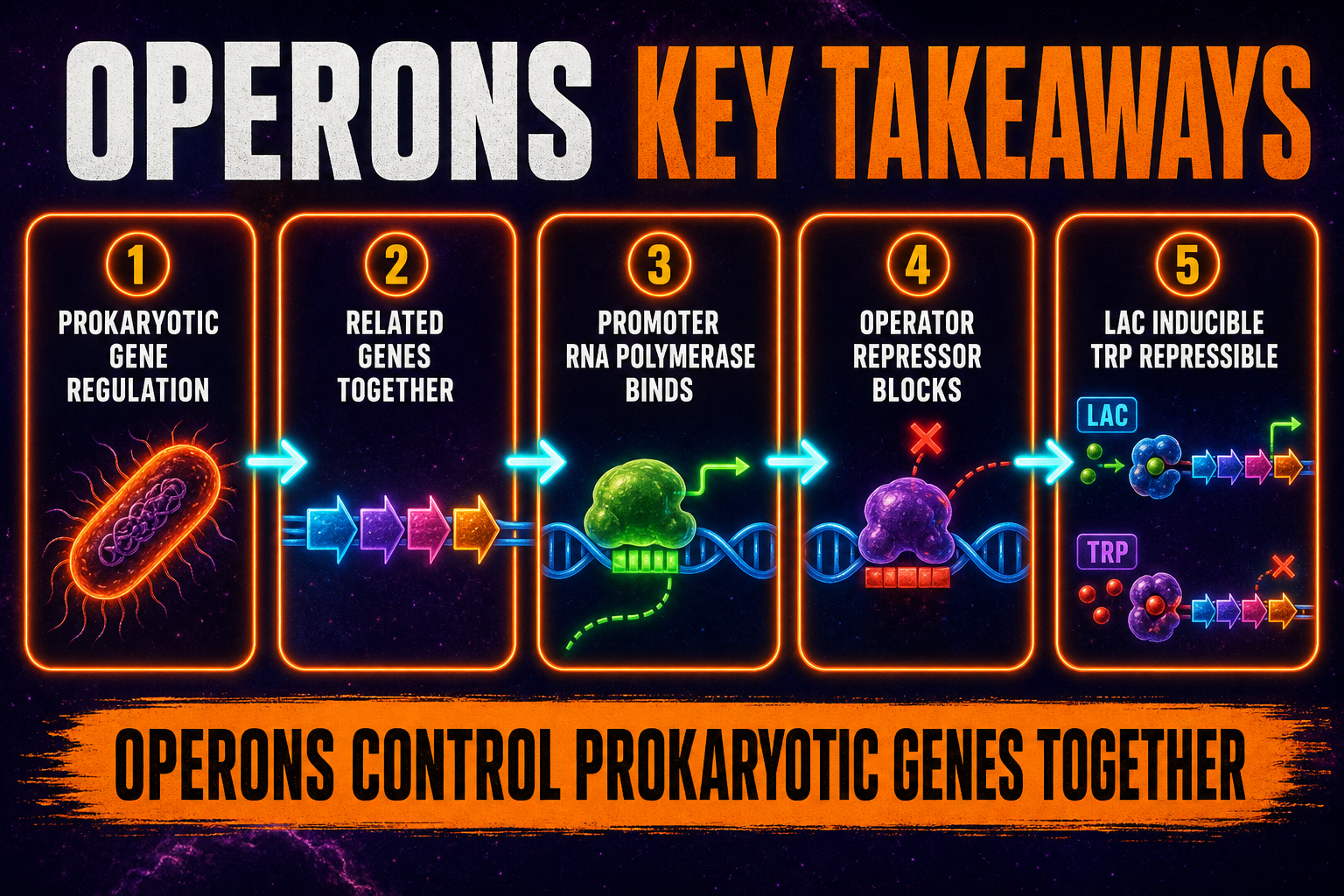 Operons key takeaways AP Biology summary diagram