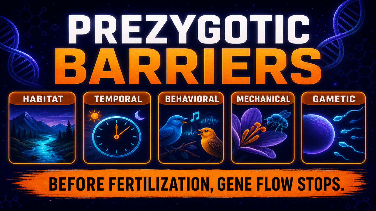 Prezygotic Barriers AP Biology Prezygotic barriers AP Biology showing habitat temporal behavioral mechanical and gametic isolation before fertilization