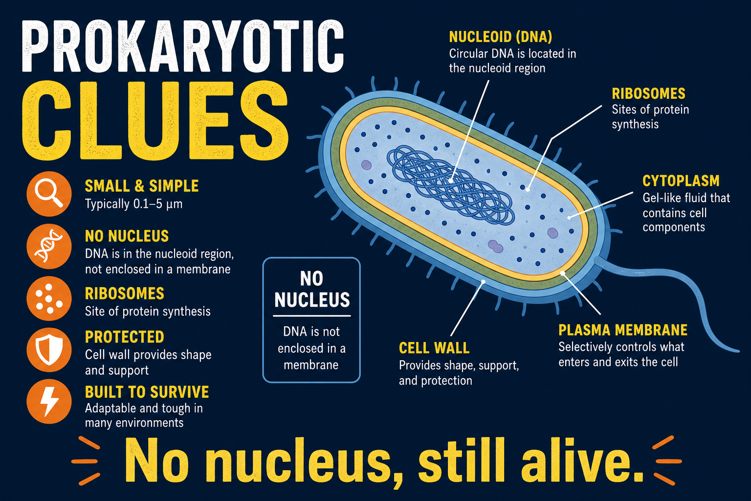 Prokaryotic cell clue map