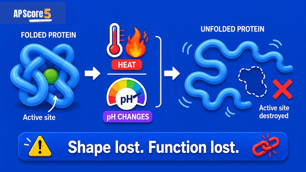 Protein denaturation diagram