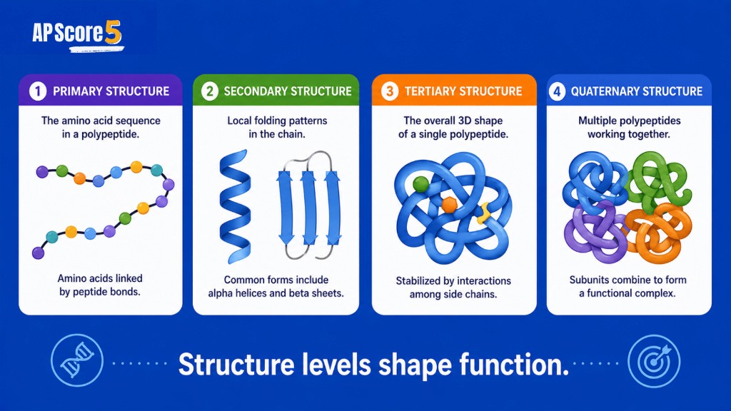 Four protein structure levels