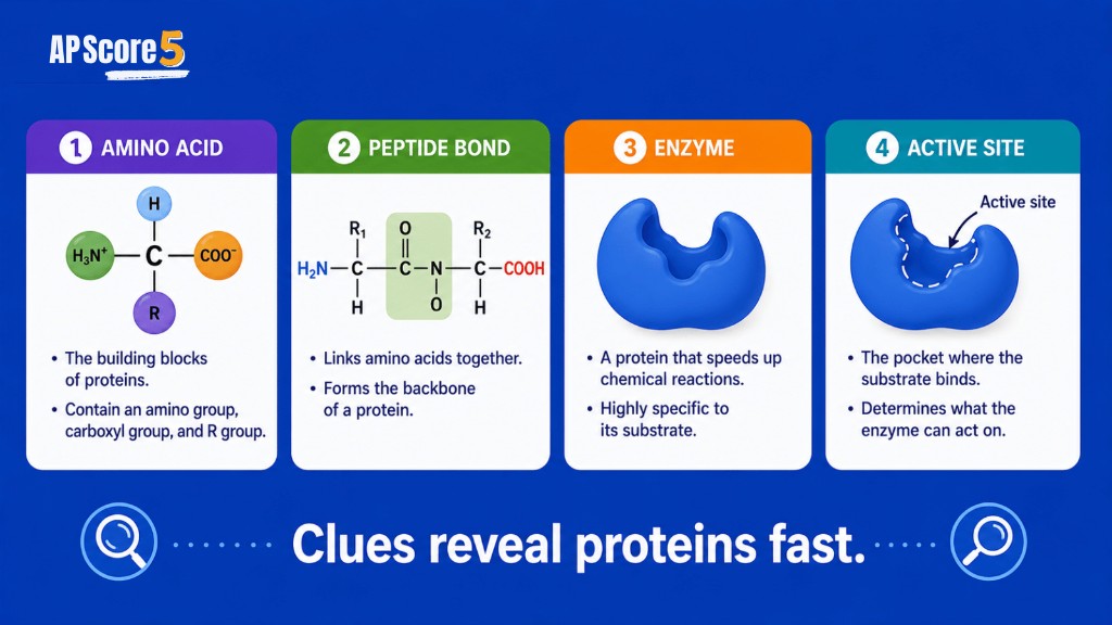 AP Biology protein test clues