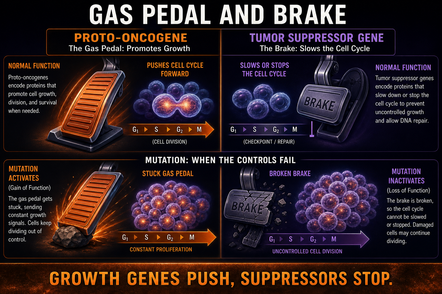 Oncogene vs tumor suppressor