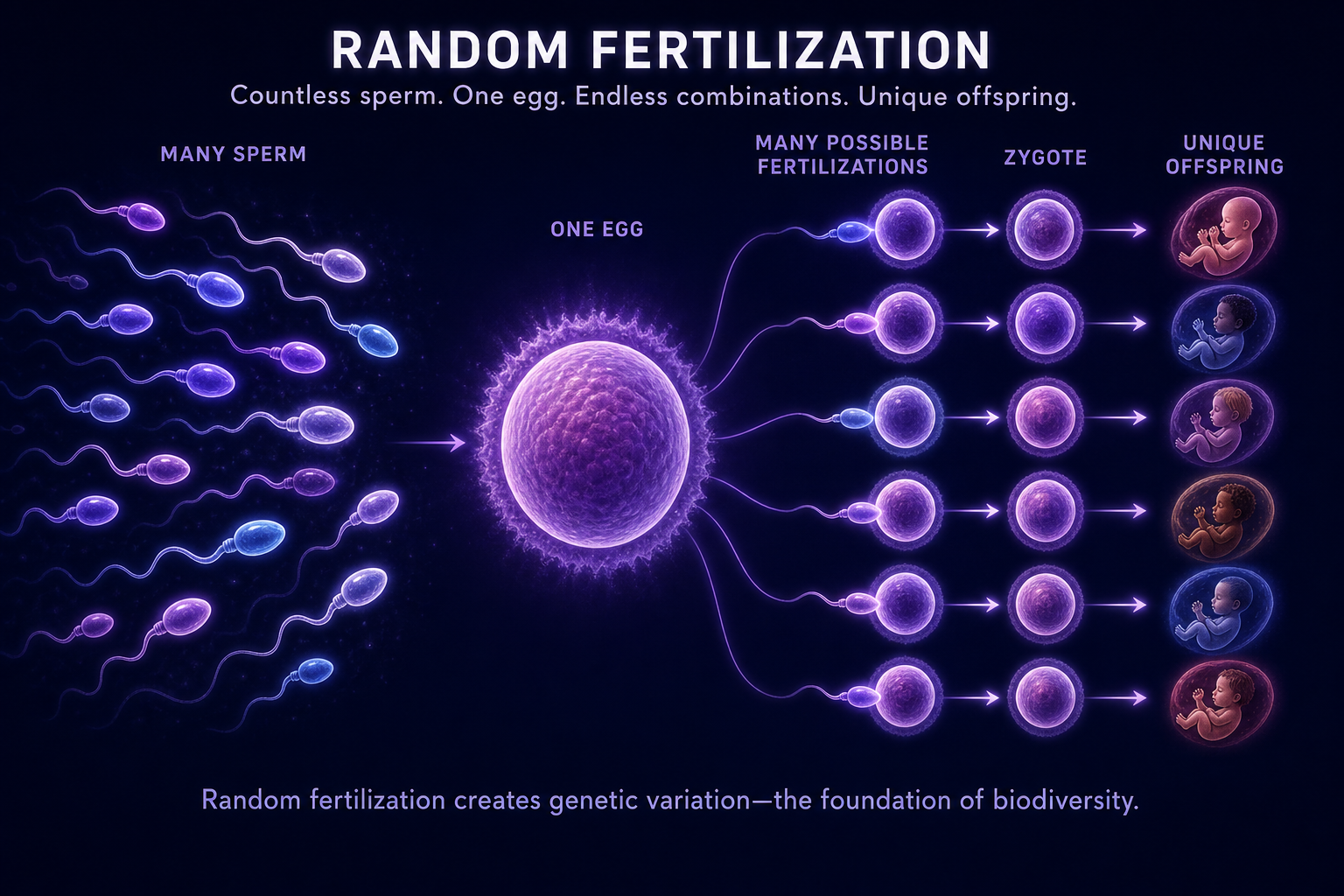 Random fertilization variation