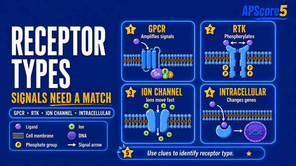 Receptor types identify