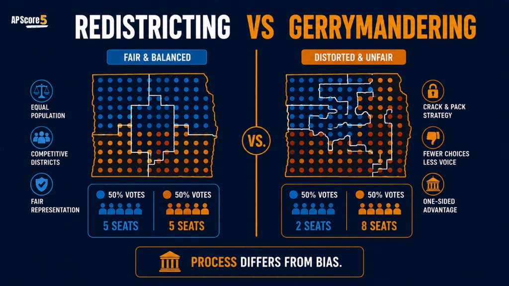 Redistricting vs gerrymander