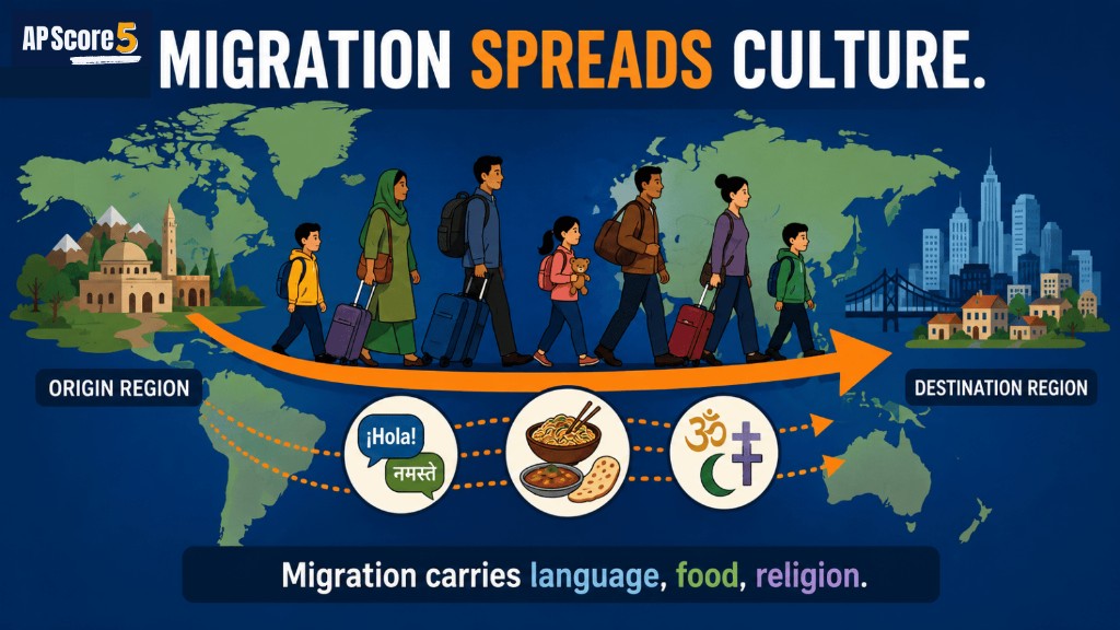 Migration spreads culture AP