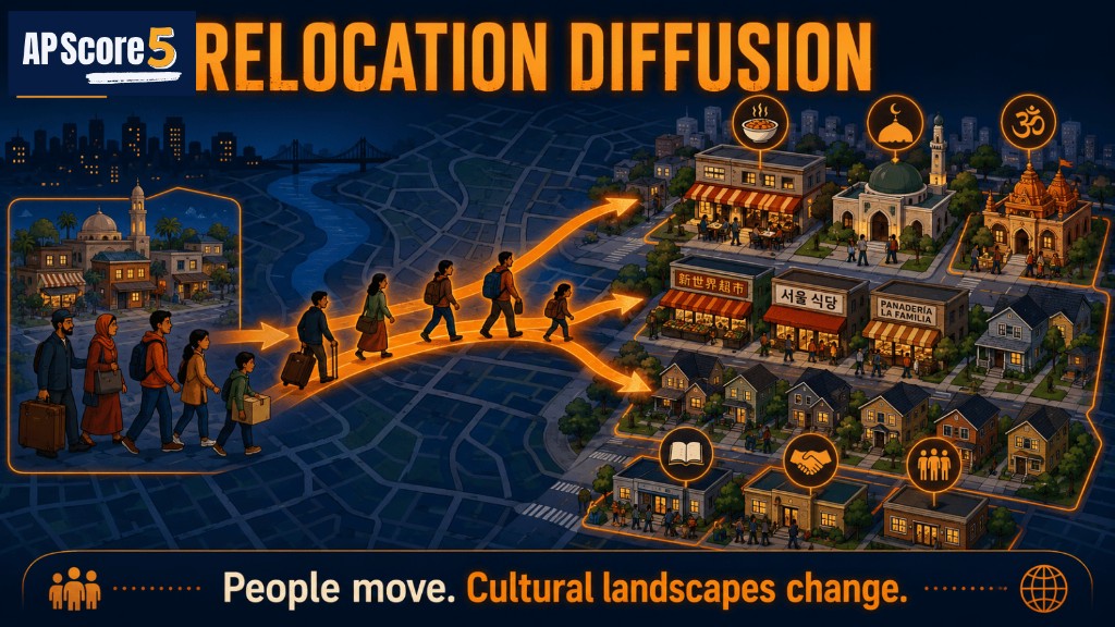 Relocation culture diffusion map