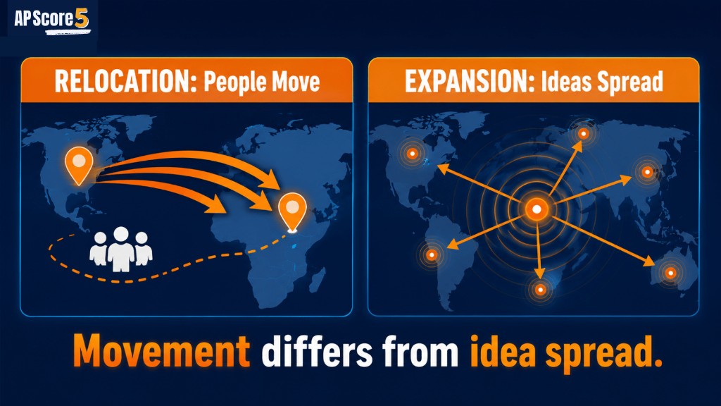 Relocation vs expansion map