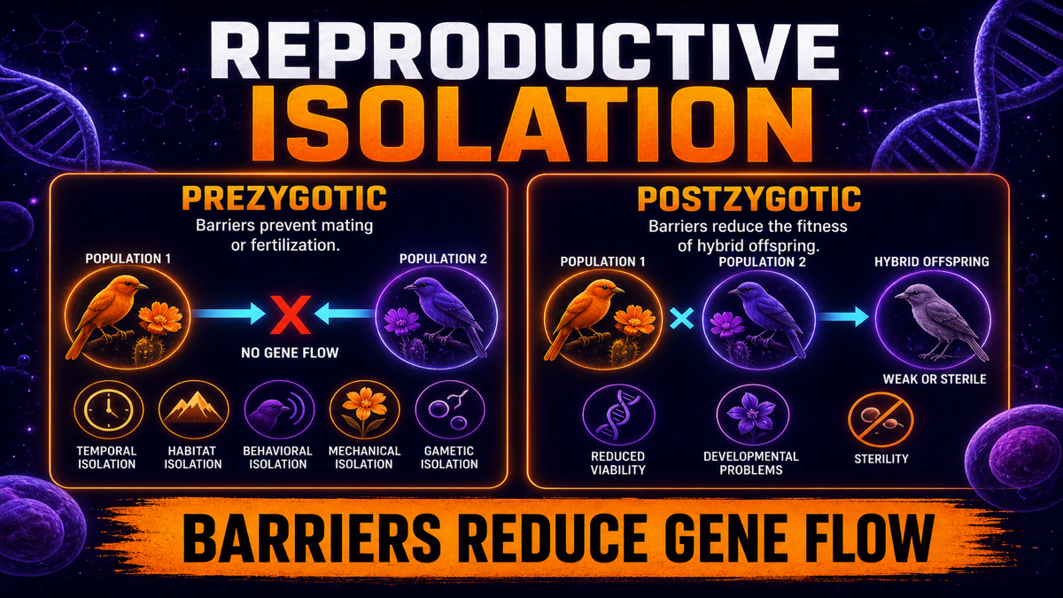 Reproductive Isolation AP Biology Reproductive isolation AP Biology showing prezygotic and postzygotic barriers reducing gene flow between populations