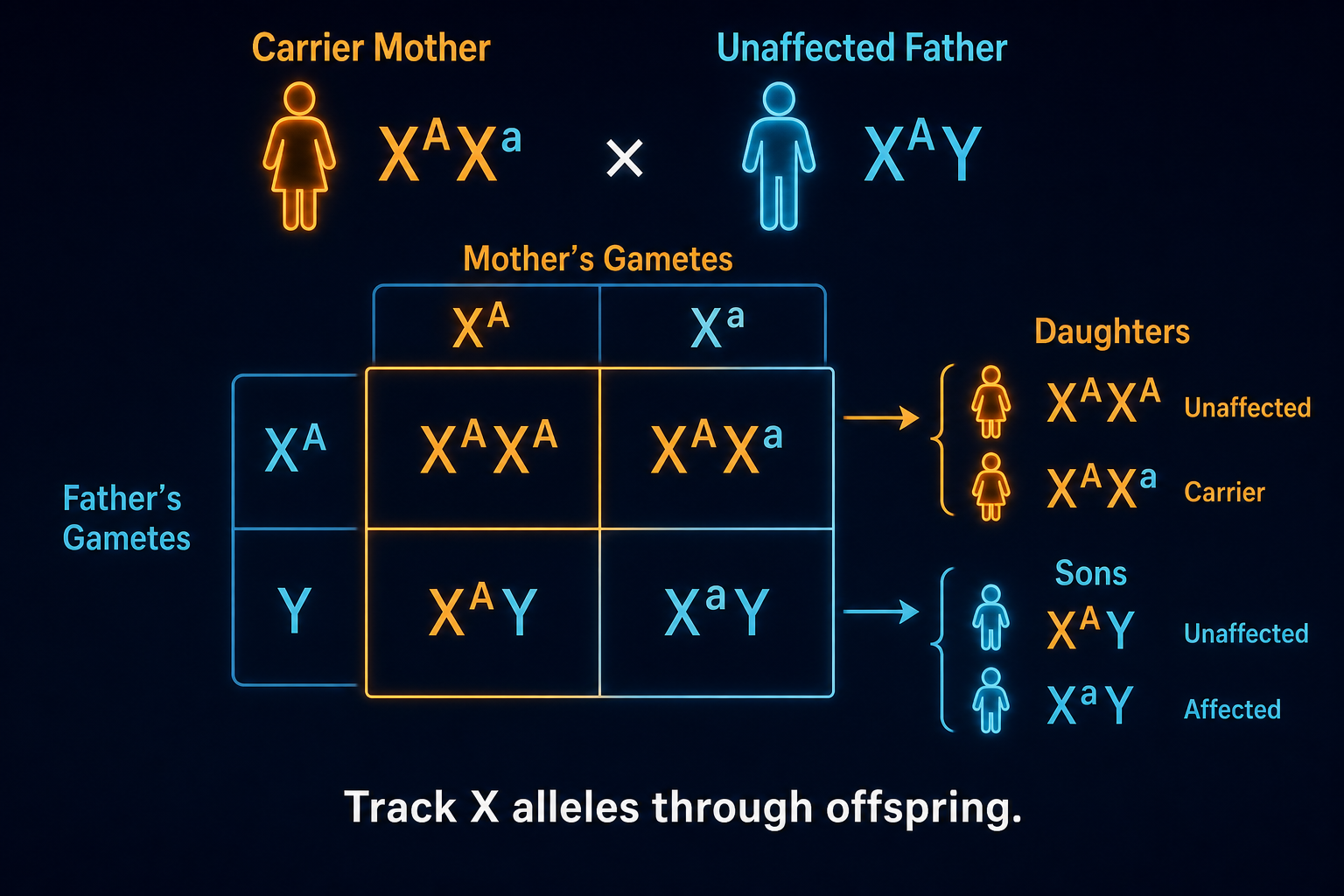Sex-linked Punnett square