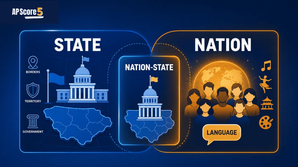 State nation and nation-state comparison chart for AP Human Geography