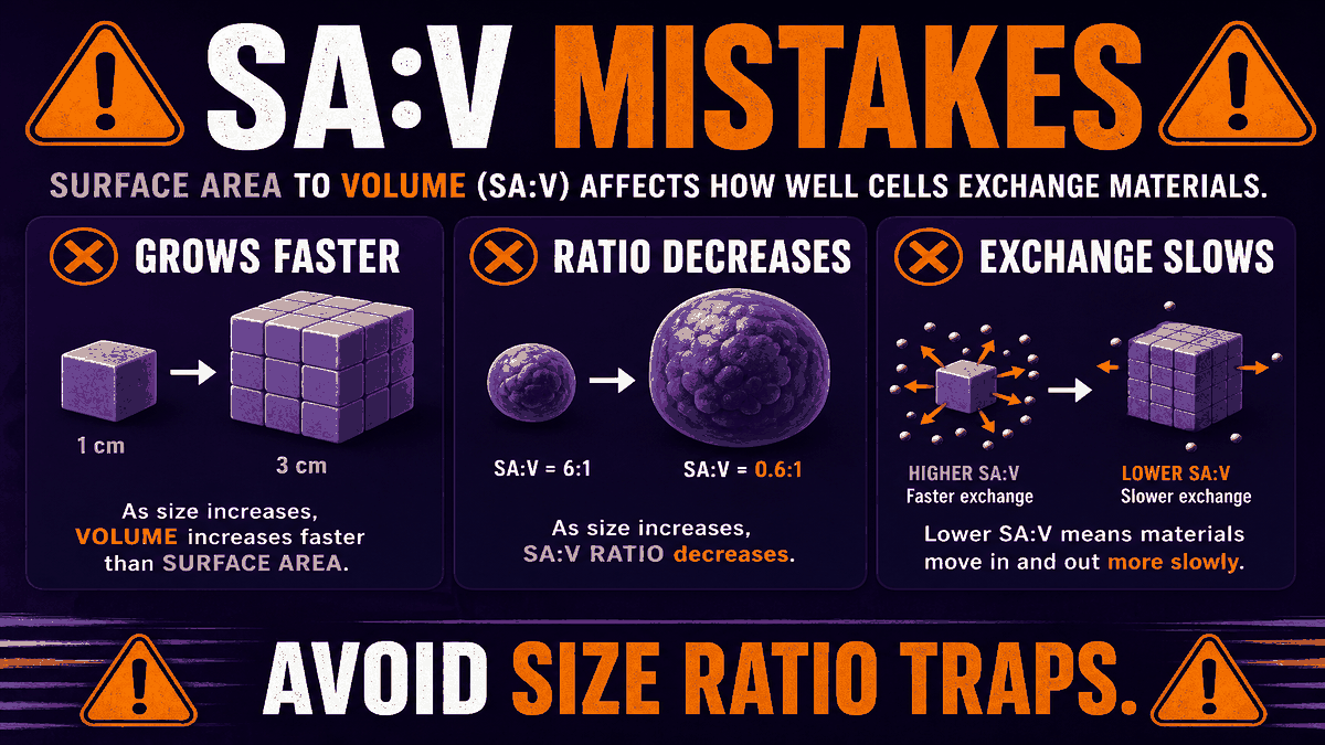 SA:V common mistakes chart