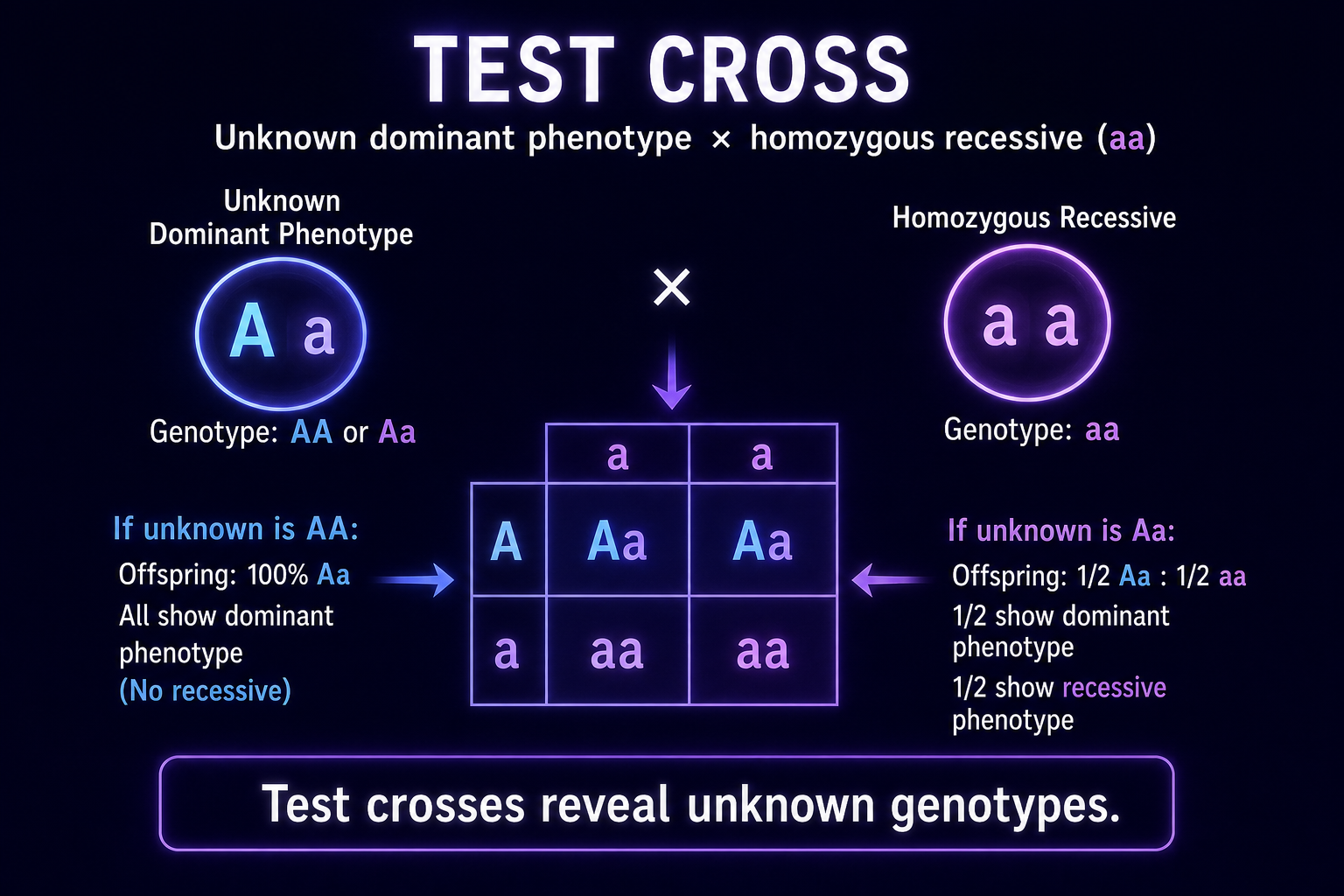 Monohybrid test cross diagram