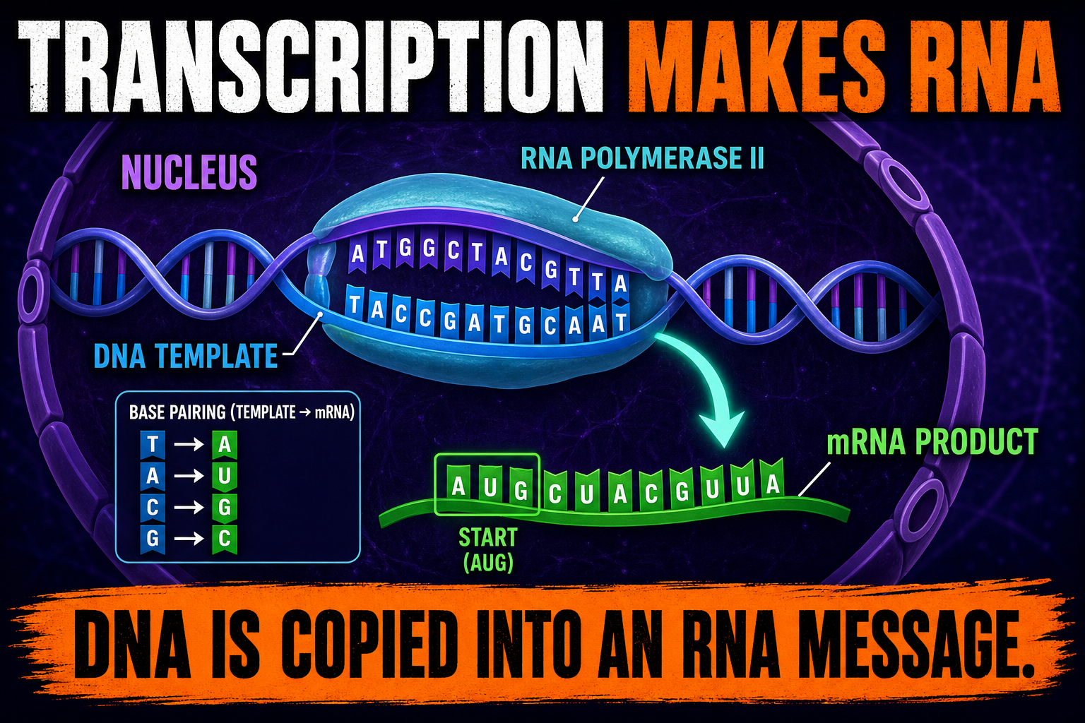 Transcription makes RNA AP Bio