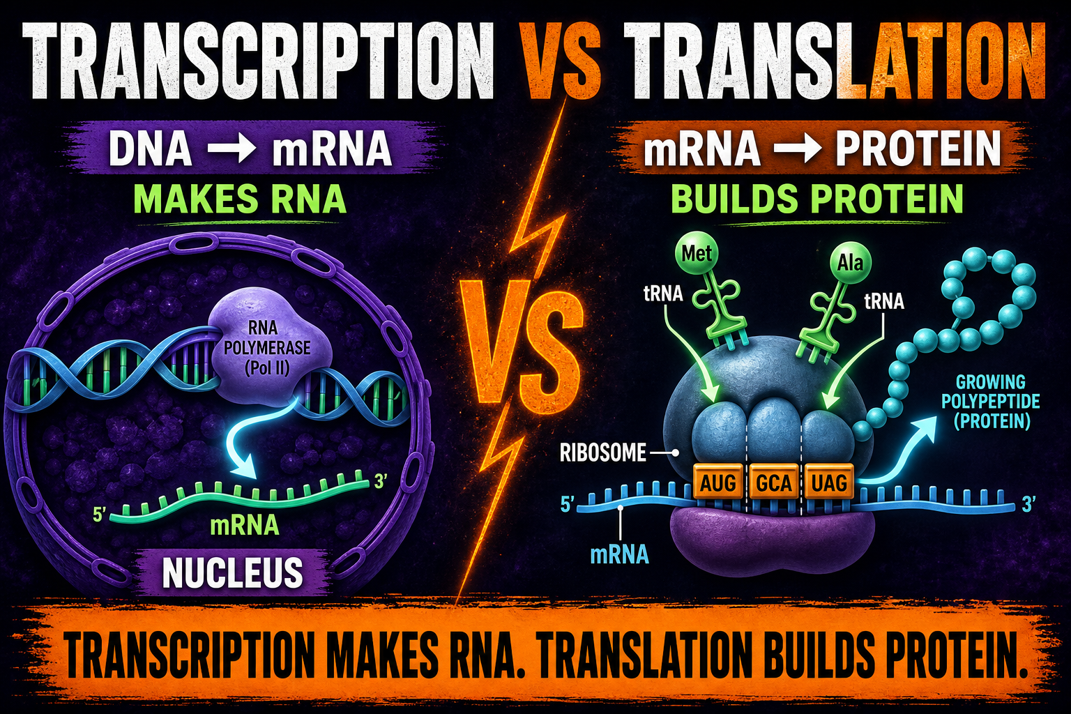 Transcription vs Translation AP Biology Transcription vs translation
