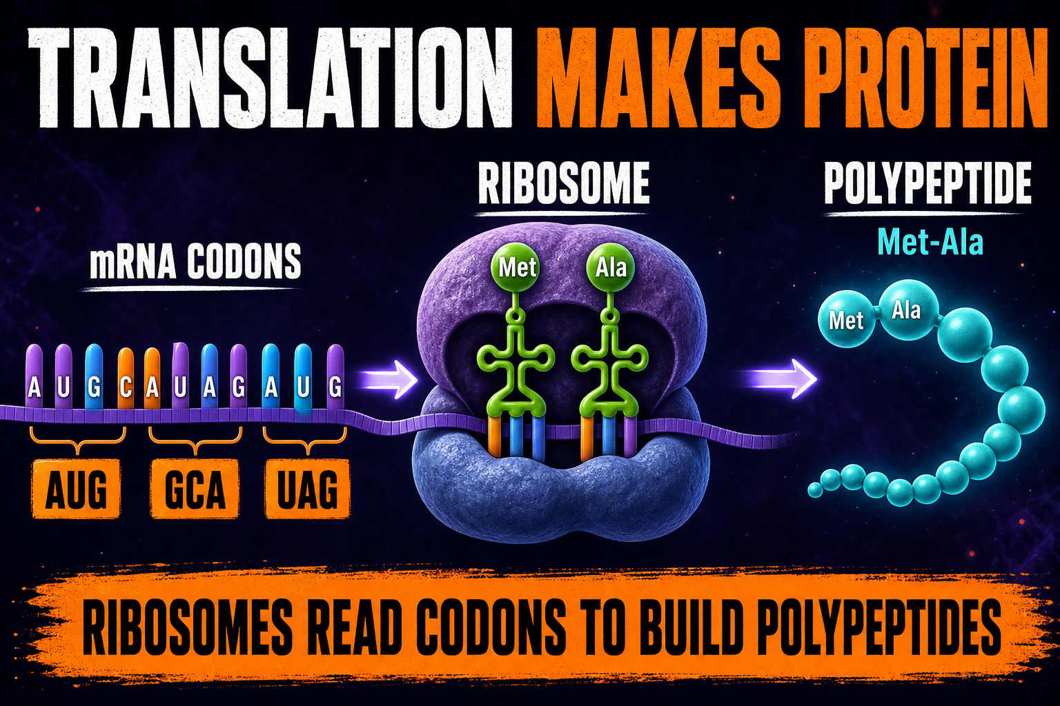 Translation makes protein AP Bio