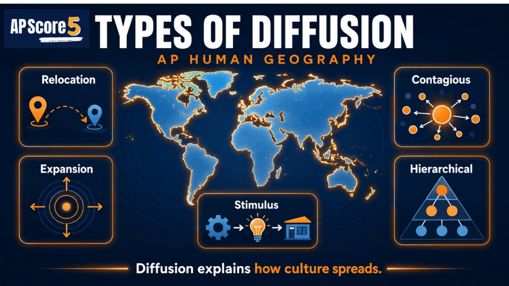 Cultural diffusion world map