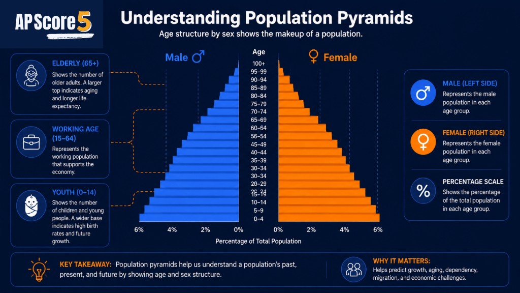 Understanding Population Pyramids โ Age Structure by Sex Pyramid age-sex structure