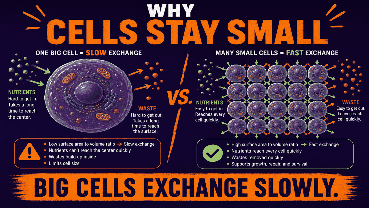 Why cells stay small chart