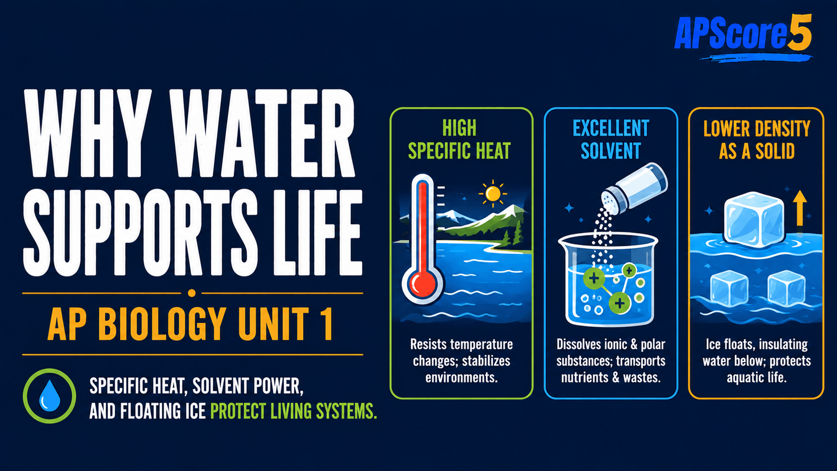 Water and life diagram AP Bio